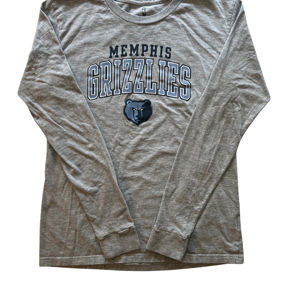 Memphis Grizzlies Youth XL Long Sleeve Sweatshirt Gray Crew Neck Fanatics NBA